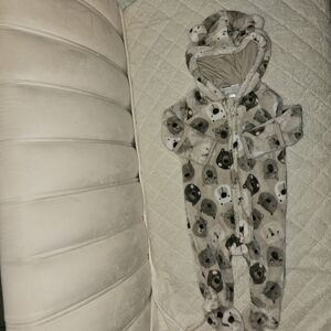 Adorable Animal Print Kids Footie Pajamas